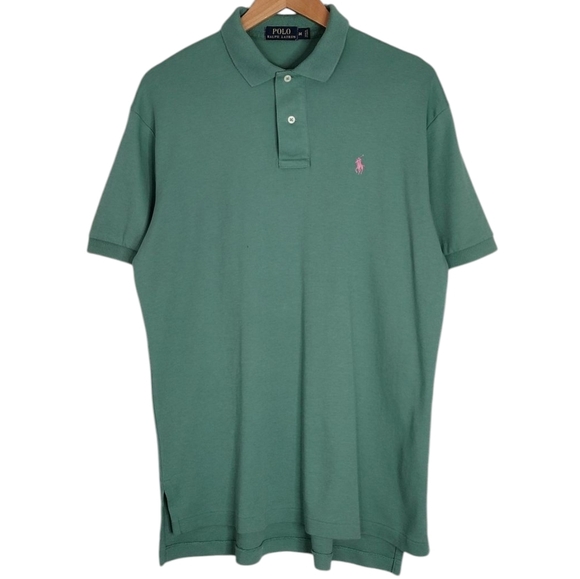 Polo Ralph Lauren Classic Green Short Sleeve Athletic Golf Polo Shirt Sz M - Picture 1 of 14